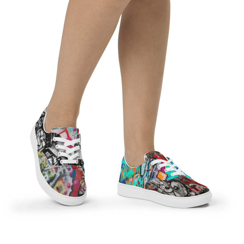 Women’s Graffiti Urban Streetwear lace-up canvas shoes
