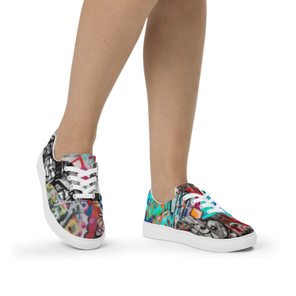 Women’s Graffiti Urban Streetwear lace-up canvas shoes